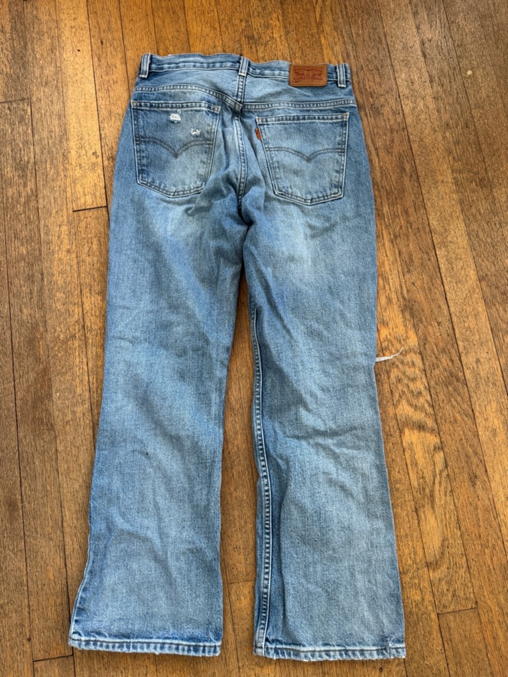 Levi's 517 Blue Denim Jeans with Leather Patch - Picture 2 of 4